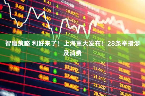 智赢策略 利好来了！上海重大发布！28条举措涉及消费