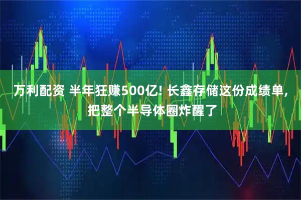 万利配资 半年狂赚500亿! 长鑫存储这份成绩单, 把整个半导体圈炸醒了