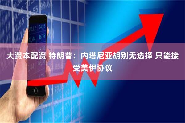 大资本配资 特朗普：内塔尼亚胡别无选择 只能接受美伊协议